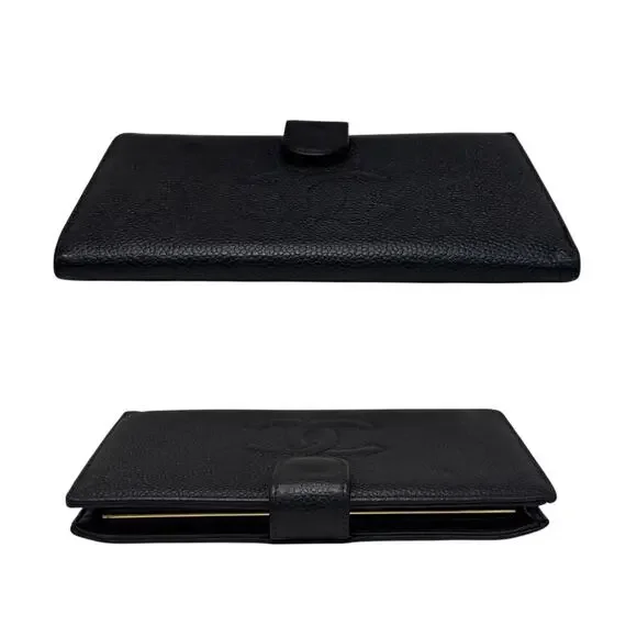 CHANEL Black Cavier CC Leather Long Wallet - Picture 7 of 10